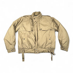 Vintage Field Jacket Adult MEDIUM Brown Bomber Military Mt Pocono Insulated 90s